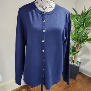Navy Blue Charter Club XL New Cardigan Sweater